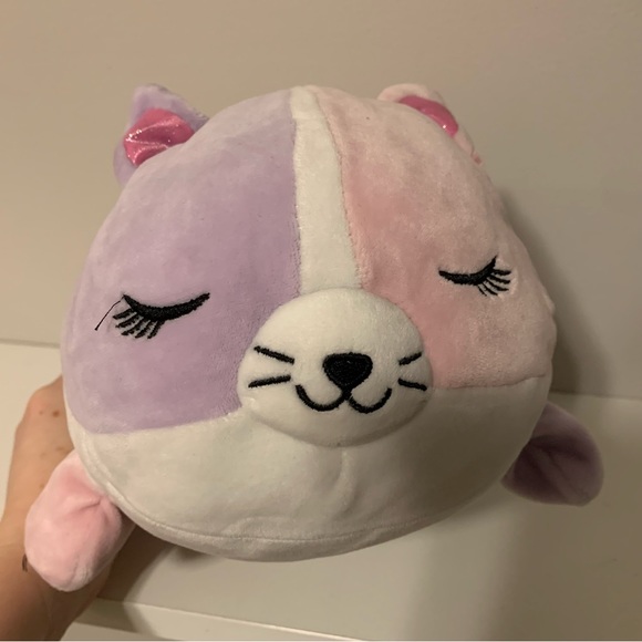 Colette cat Squishmallow Justice exclusive sleep kitty white pink purple - Picture 2 of 7